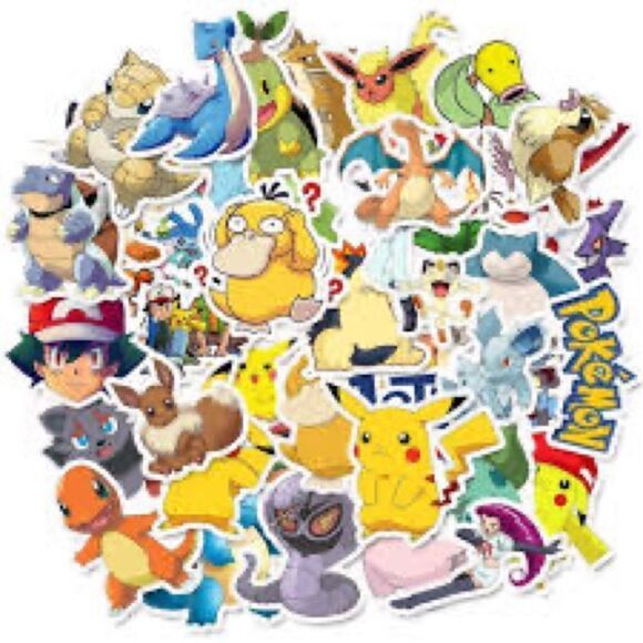 LOT of 200 Random Vinyl Pokémon Stickers - Picture 8 of 8